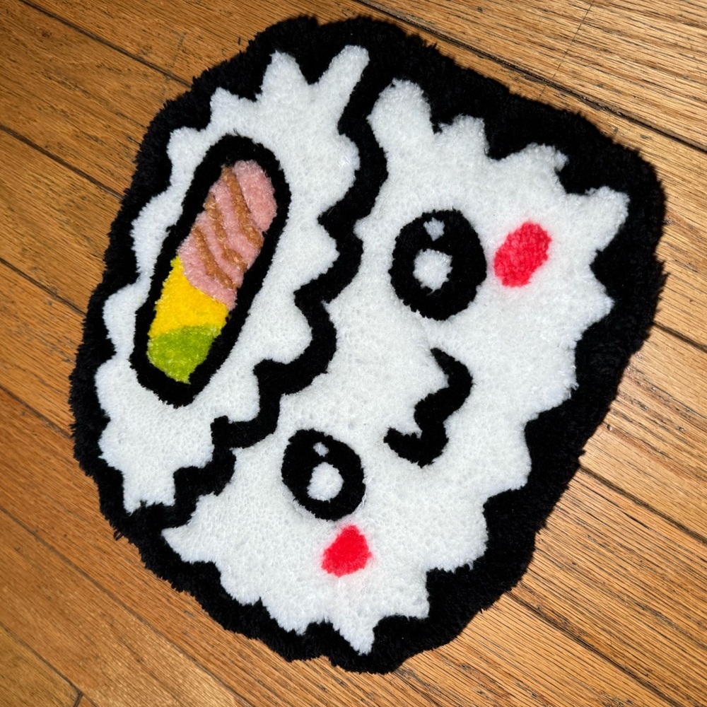 Cute Sushi Face Rug - Picture 3 of 5